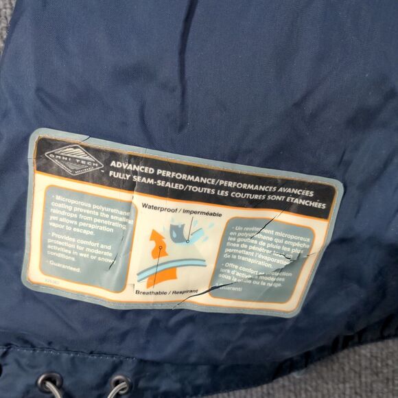 Columbia Omni-Tech Windbreaker Jacket Mens Small Blue Breathable Waterproof - Picture 12 of 16